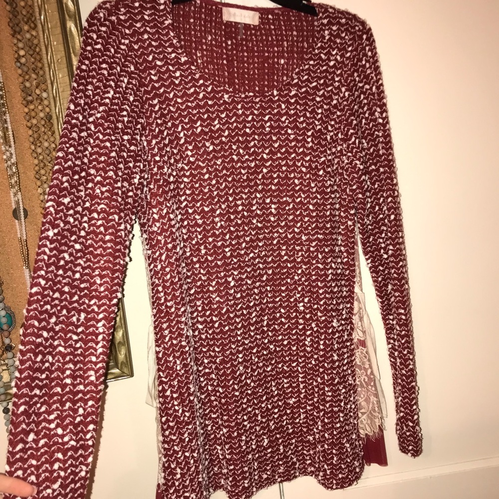 Maroon long sleeve shirt
